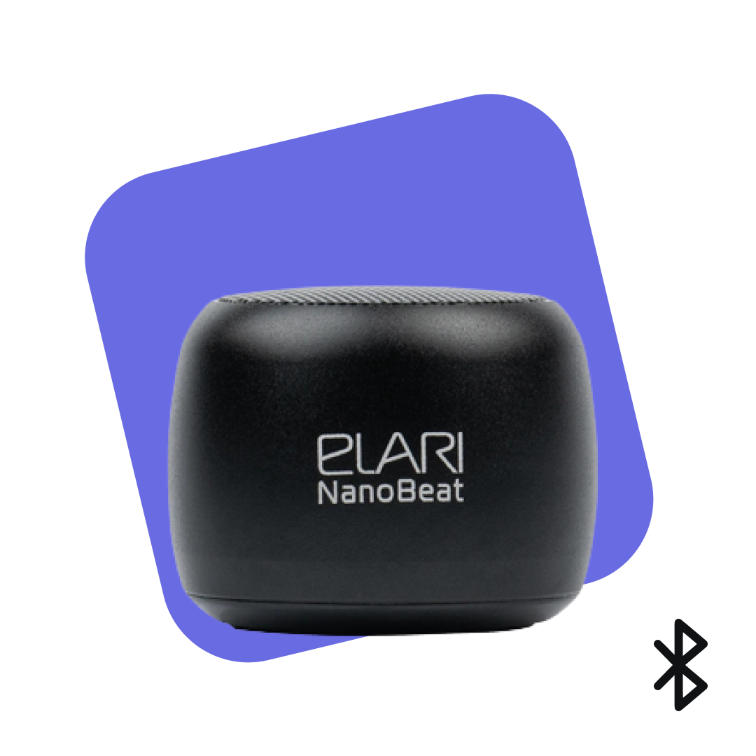 Elari Nanobeat - Mini Enceinte Bluetooth Portable Petit Haut Parleur,  Microphone, Boîtier Métallique Robuste, Lumière LED, Temps de Lecture  jusqu'à 5 Heures, Pairable pour Son Stéréo (Noir) : : High-Tech